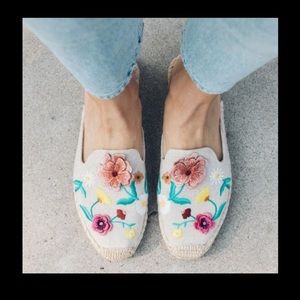 🆕 New Soludos Rustic Flowers Espadrille Mules Shoes 8.5